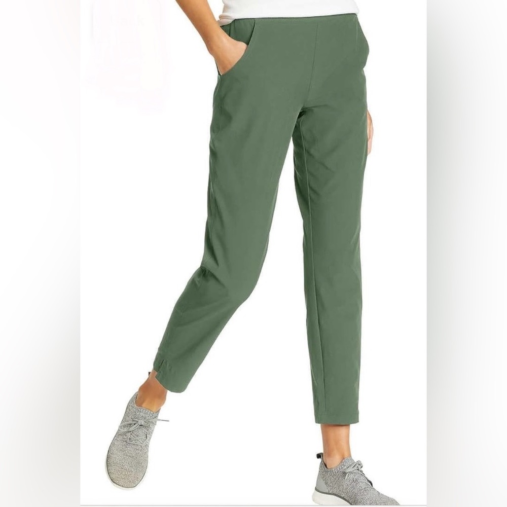Eddie Bauer Traveler Ankle Pants Women’s Size XL Pull On Lightweight Ankle Green